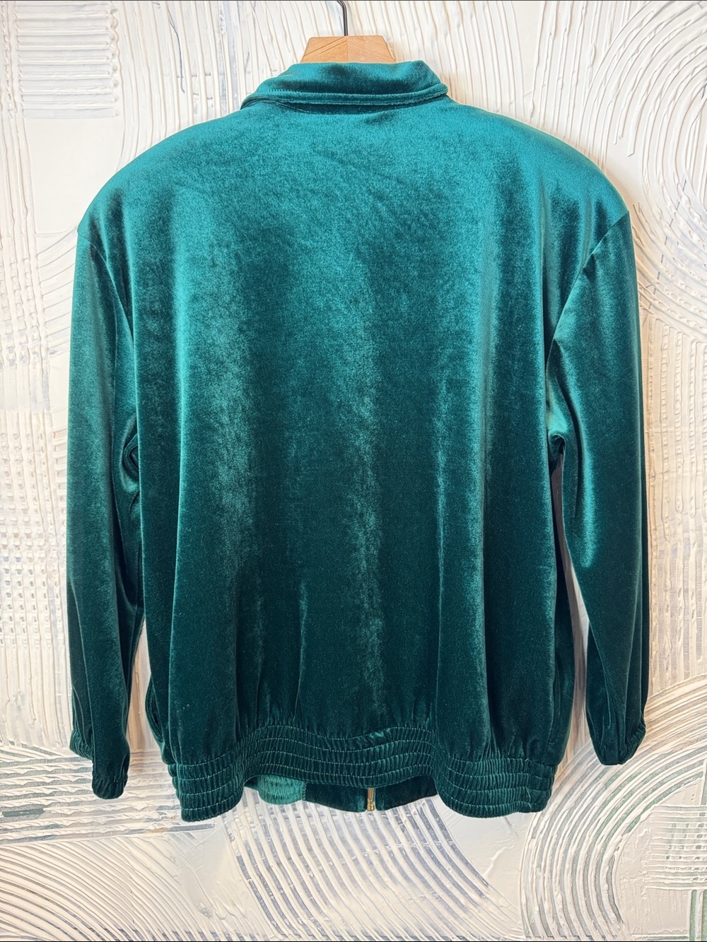 teddi Emerald Velvet Zip-Front Jacket - Picture 4 of 6